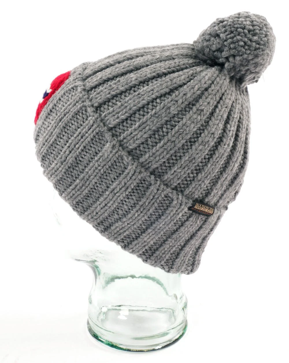 Napapijri Semiury Bobble Hat Mid Grey Marl - Image 2