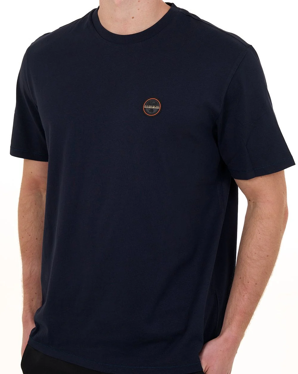 Napapijri Small Badge T Shirt Blue Marine - Image 2