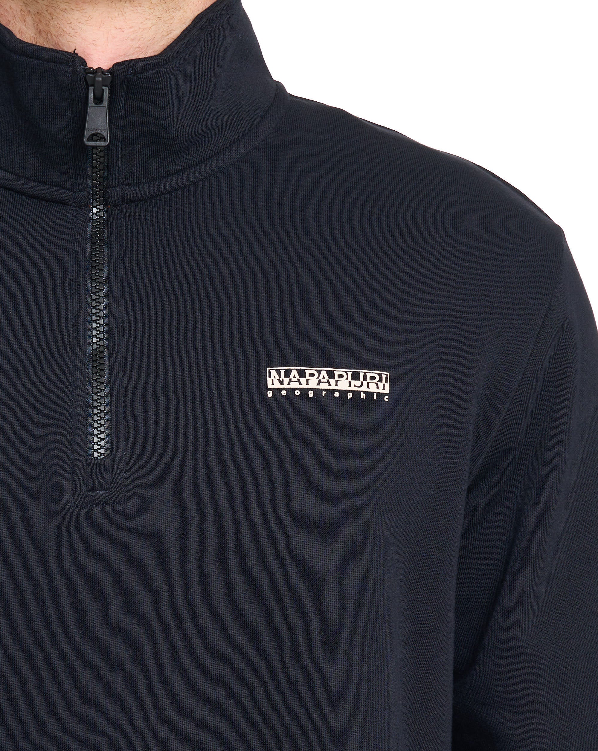 Napapijri Small Box Half Zip Sweat Black - Image 2