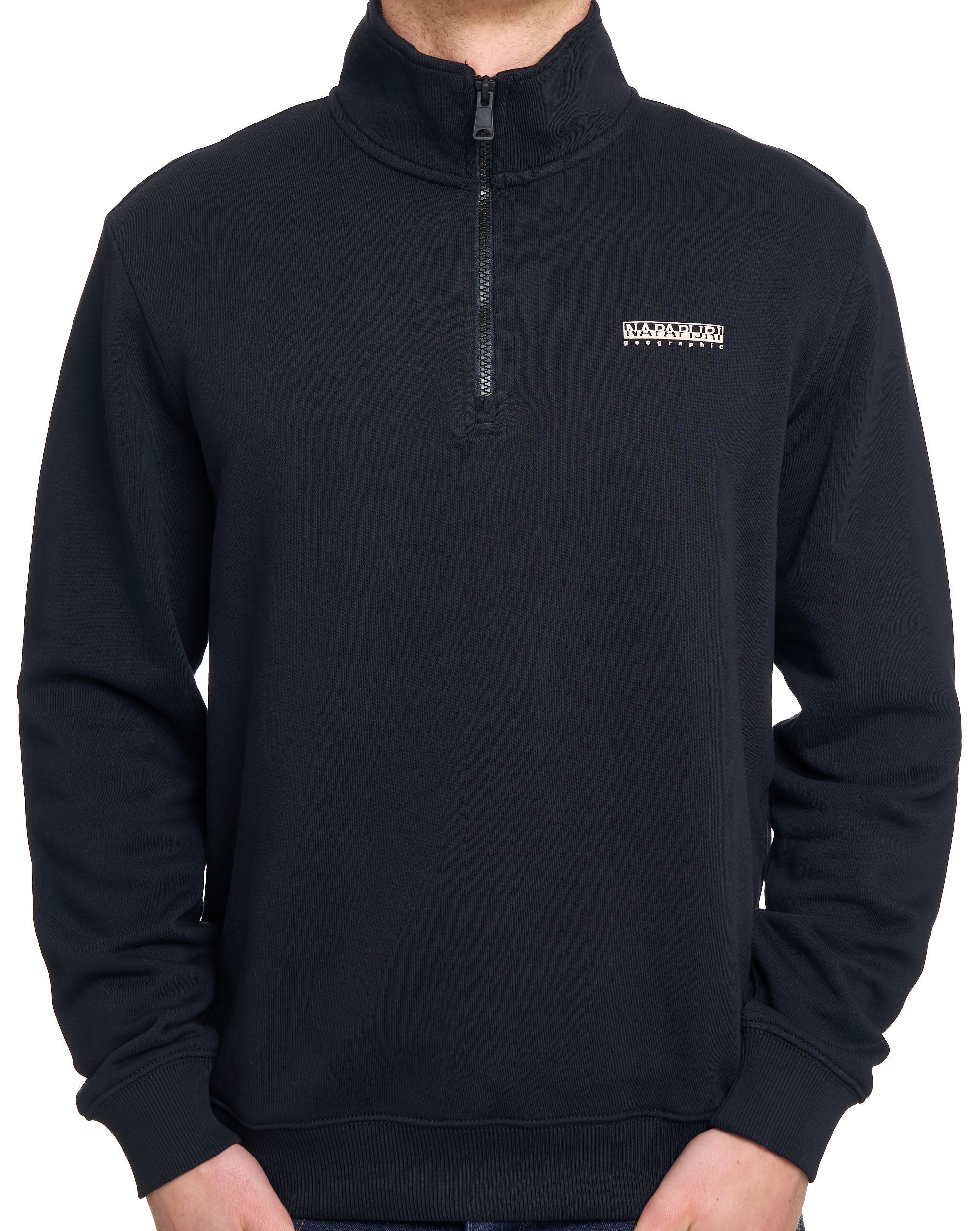 Napapijri Small Box Half Zip Sweat Black - Image 3