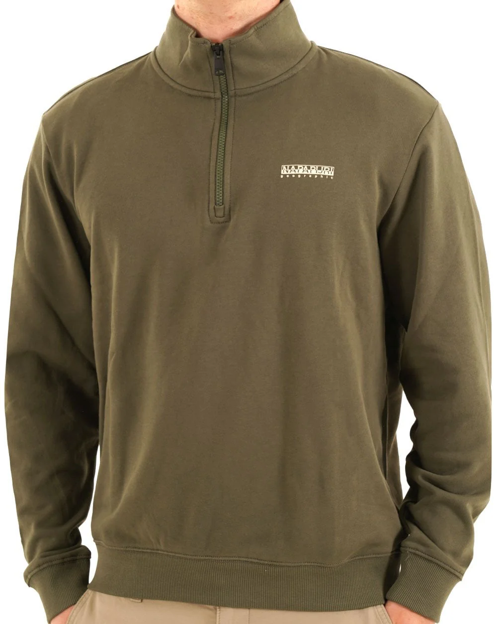 Napapijri Small Box Half Zip Sweat Green