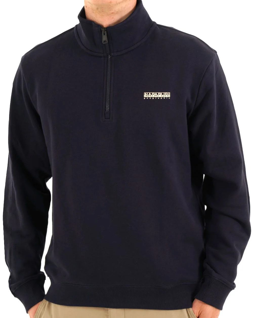 Napapijri Small Box Half Zip Sweat Navy Blue - Image 3