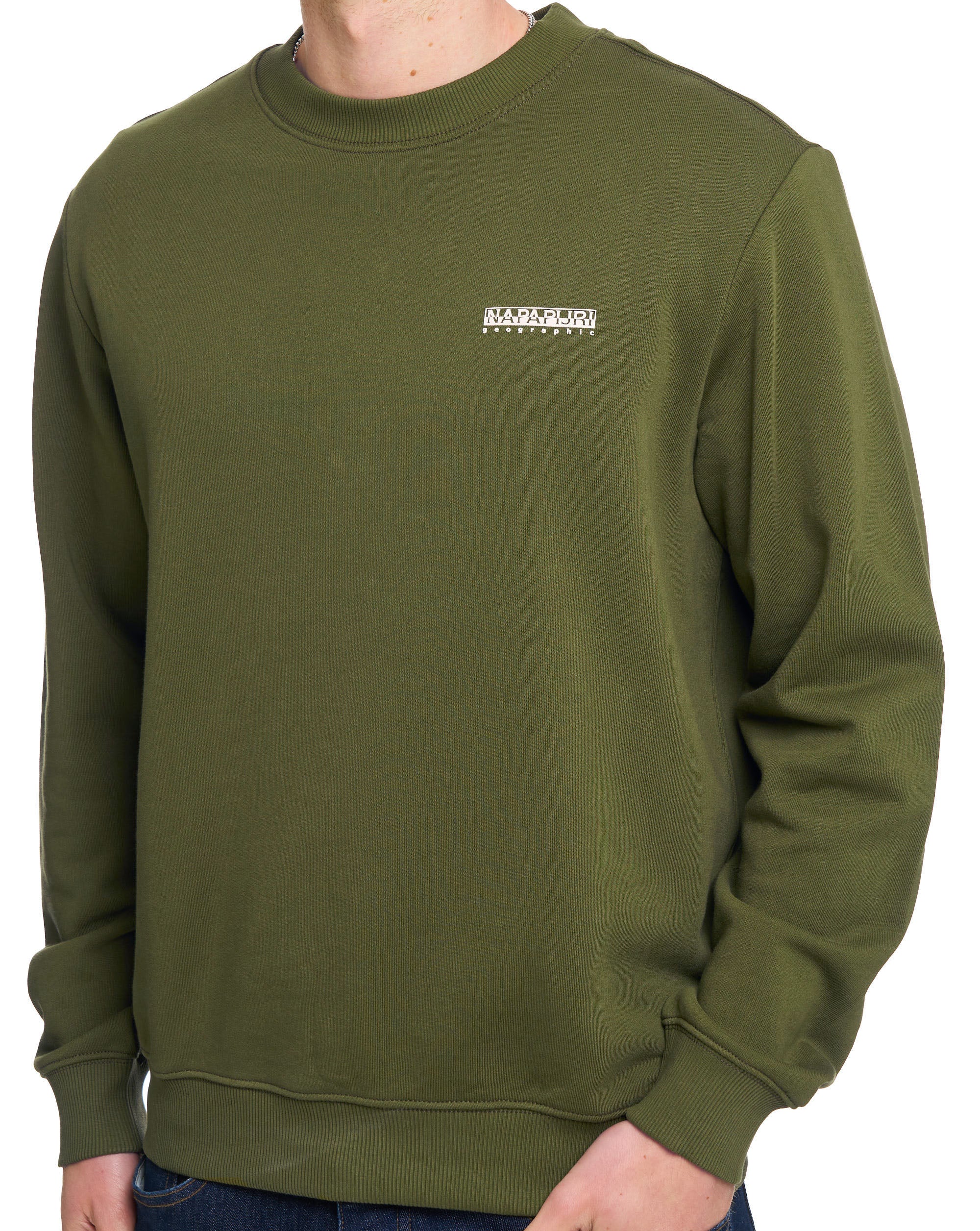 Napapijri Small Box Sweatshirt Dark Olive - Image 2
