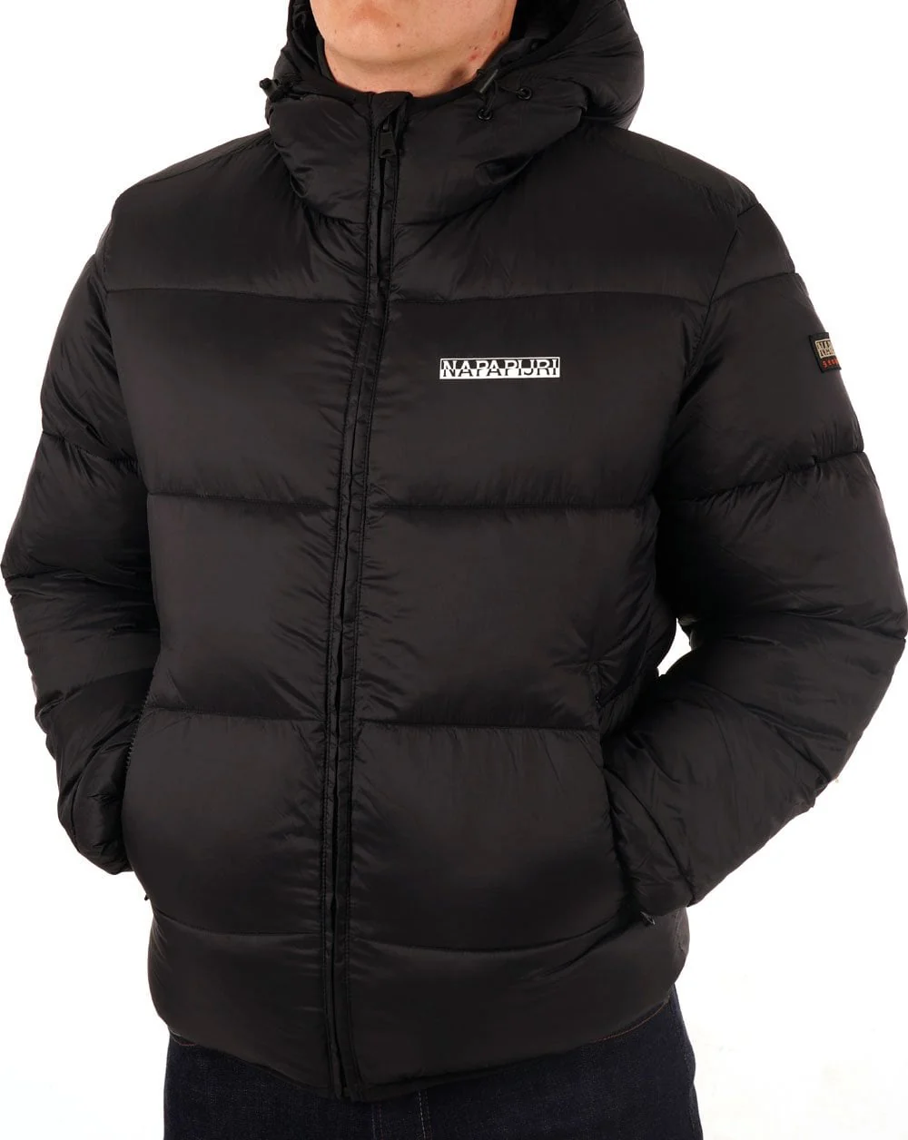 Napapijri Suomi Hooded Puffer Jacket Black - Image 3