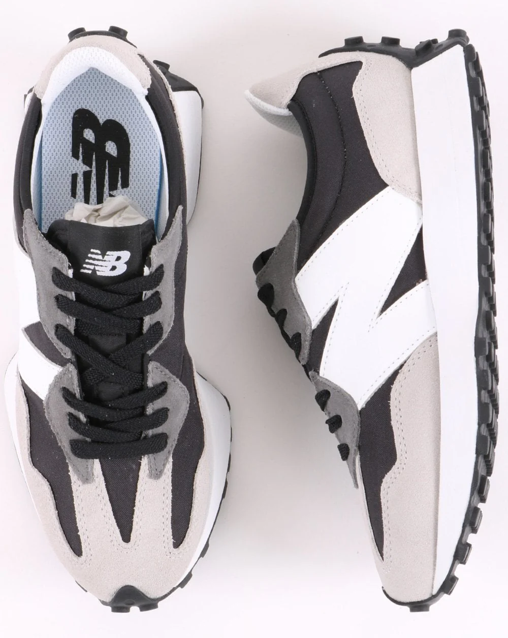 New Balance 327 Trainer Black/Grey - Image 2