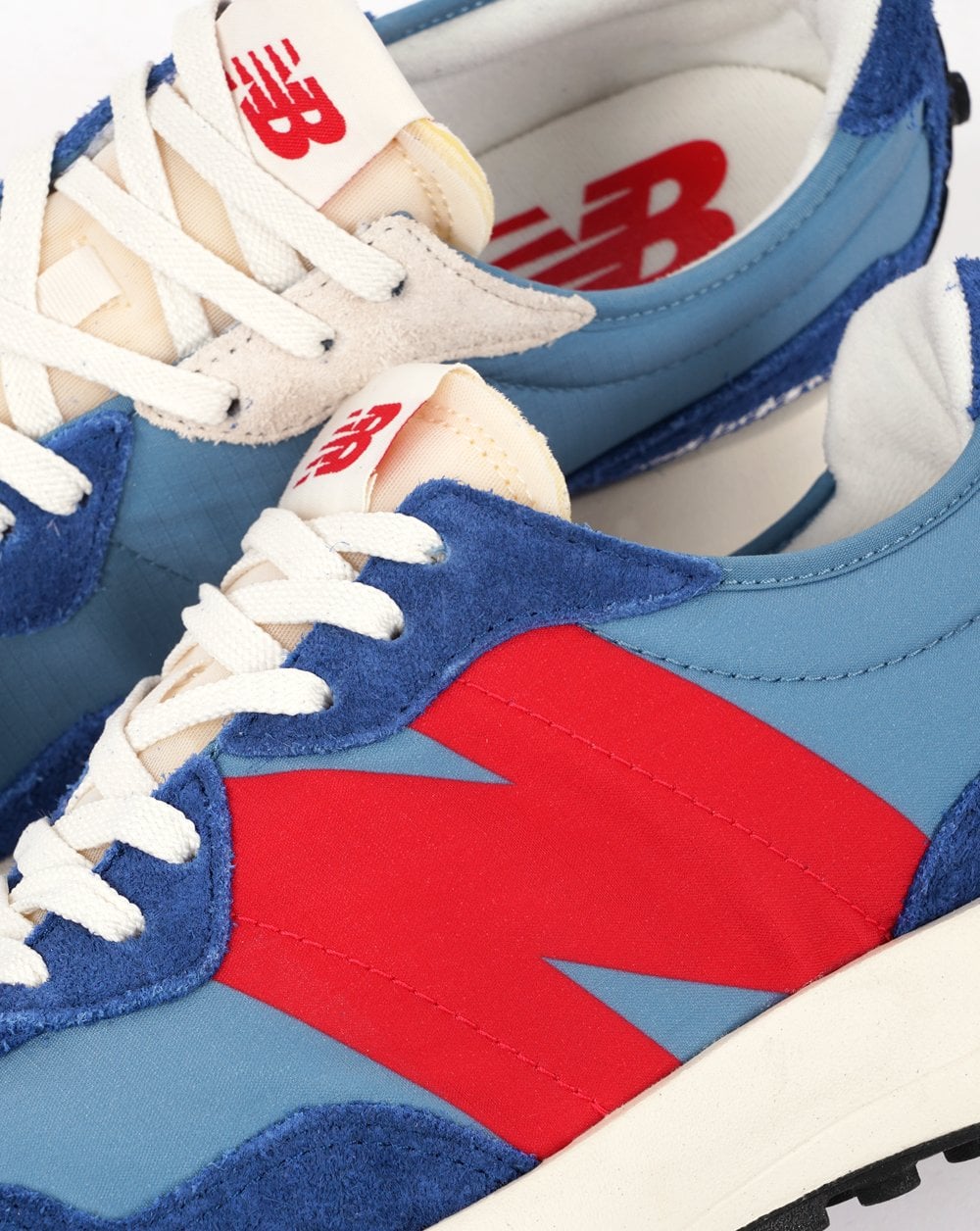 New Balance 327 Trainer Blue Red - Image 3