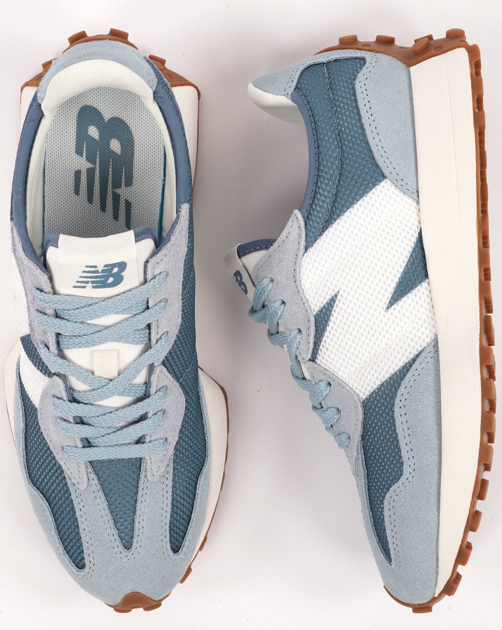New Balance 327 Trainer Blue/White - Image 4