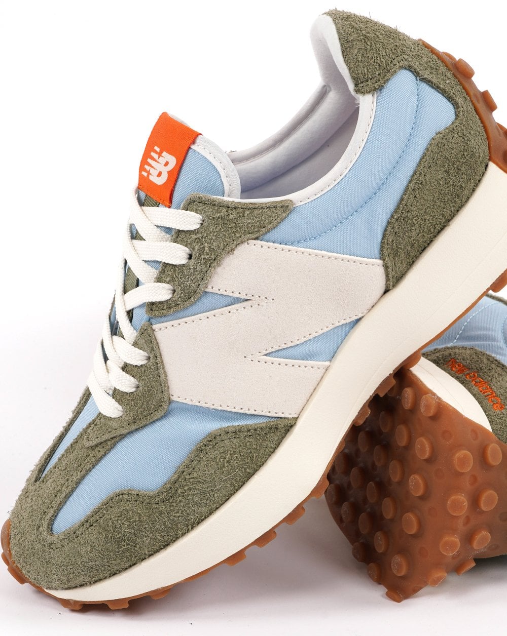 New Balance 327 Trainer Chrome Blue / Dk Olive