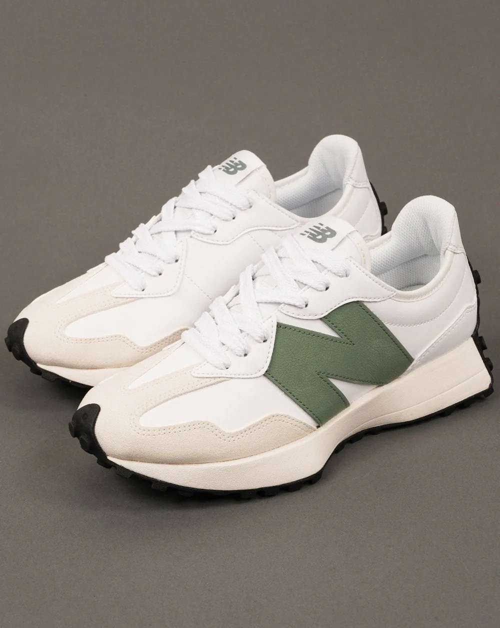 New Balance 327 Trainer White/Green - Image 2