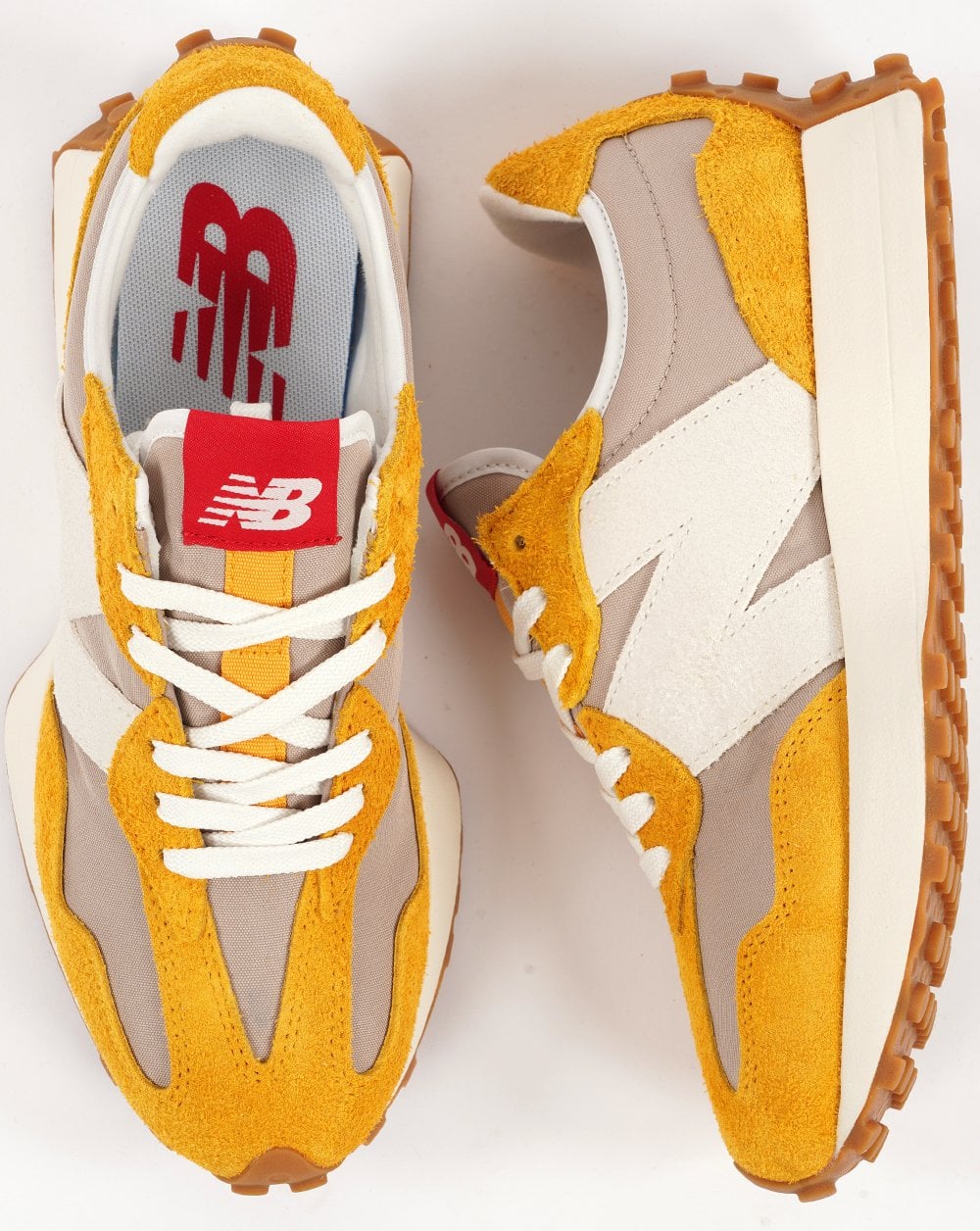 New Balance 327 Trainer Yellow/Grey - Image 4