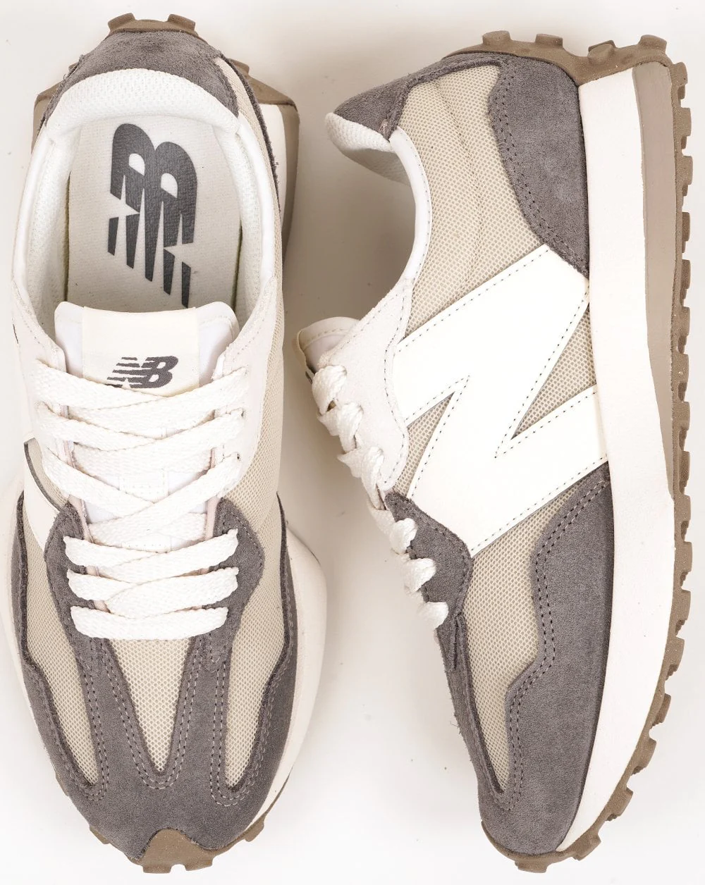 New Balance 327 Trainers Castlerock/White - Image 4