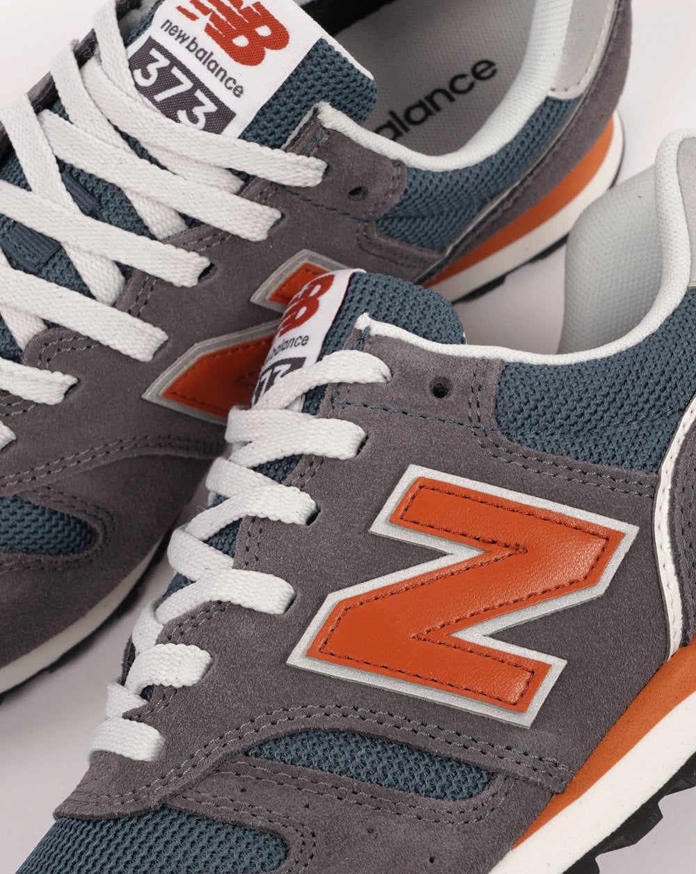 New Balance 373 Trainer Dark Grey/Orange - Image 3
