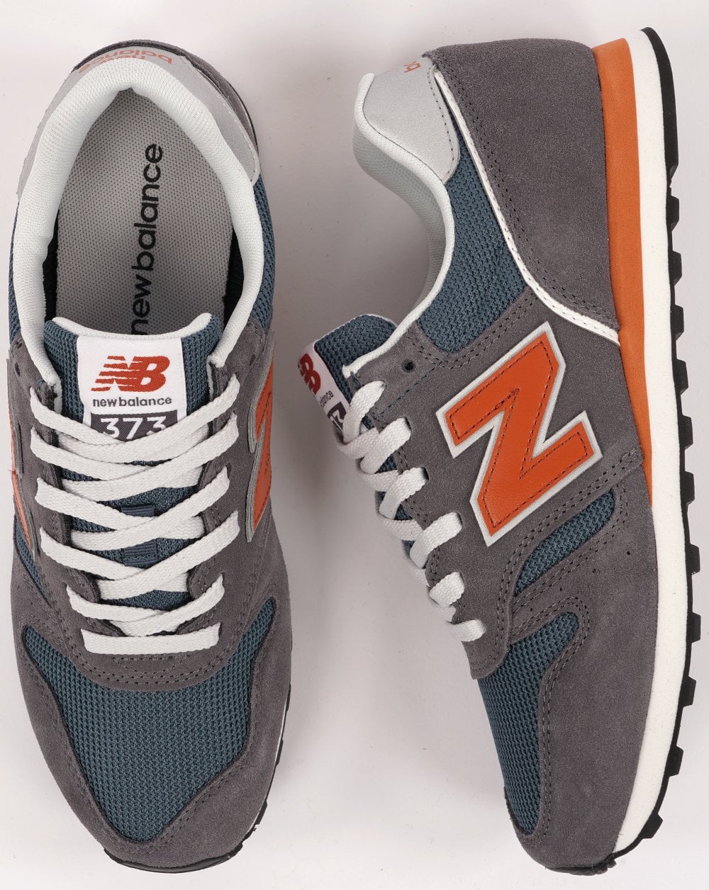 New Balance 373 Trainer Dark Grey/Orange - Image 4