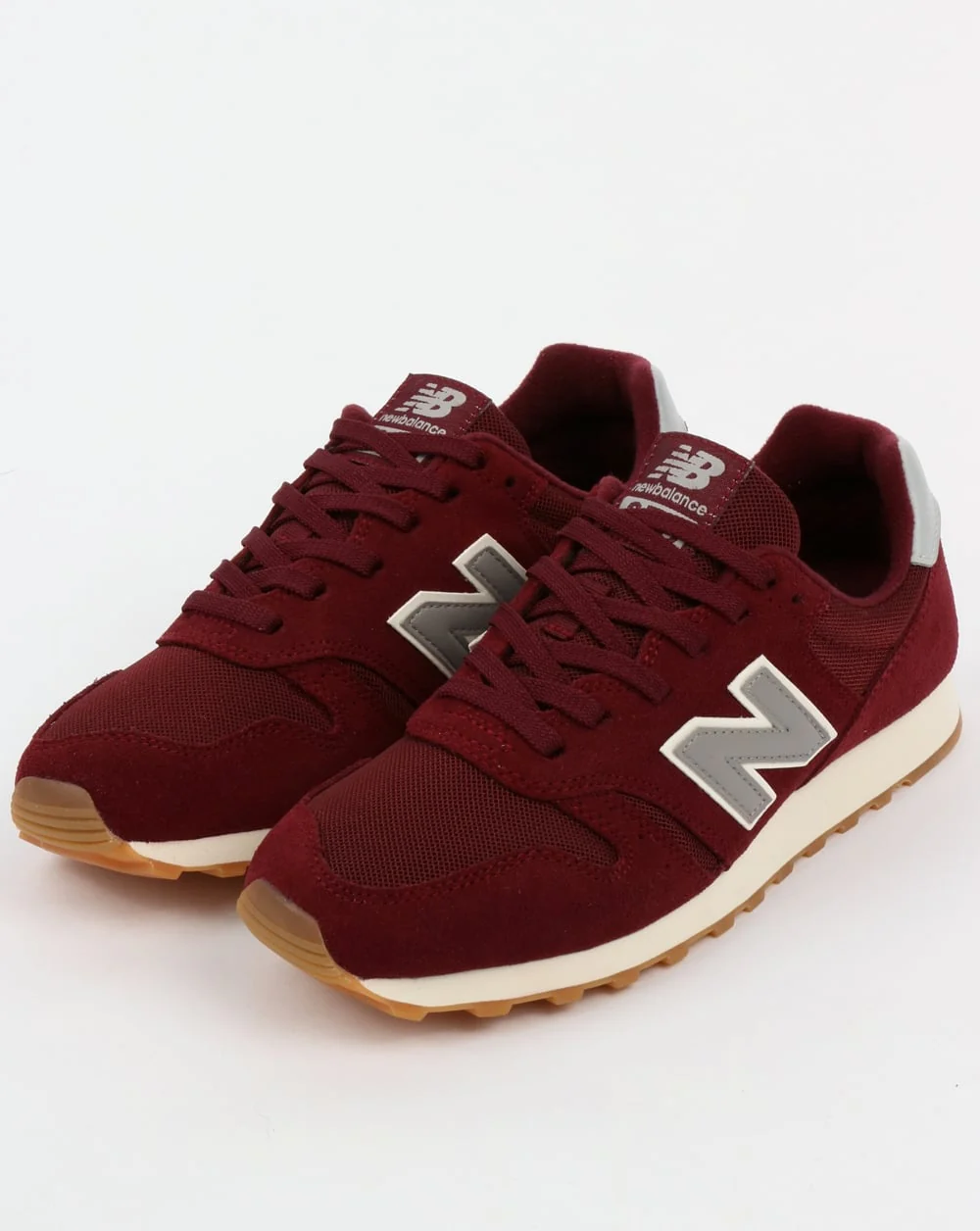 New Balance 373 Trainers Burgundy/Grey - Image 3