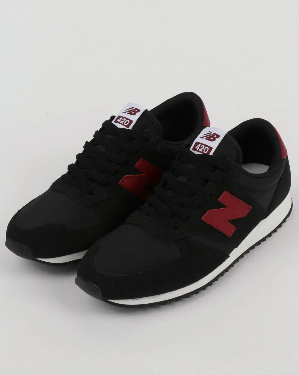 New Balance 420 Trainers Black/Burgundy - Image 3