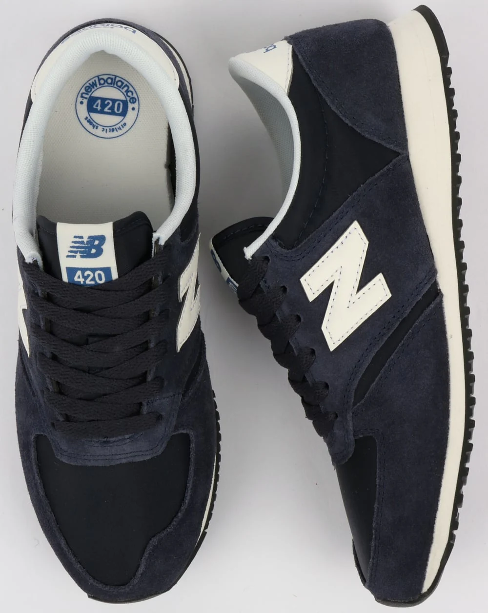 New Balance 420 Trainers Navy/Off White - Image 2