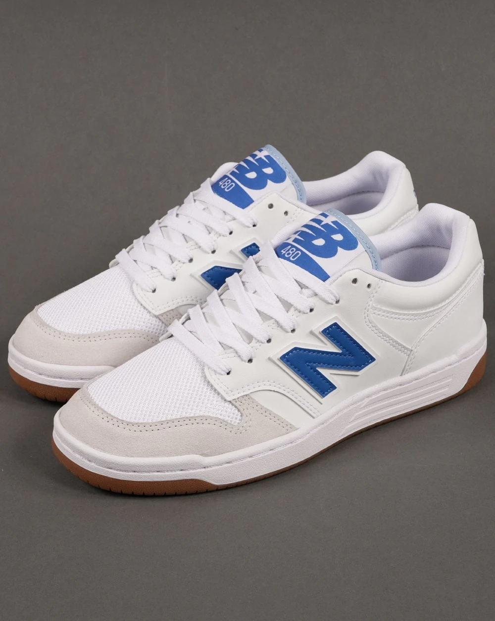 New Balance 480 Trainer White/Blue - Image 2