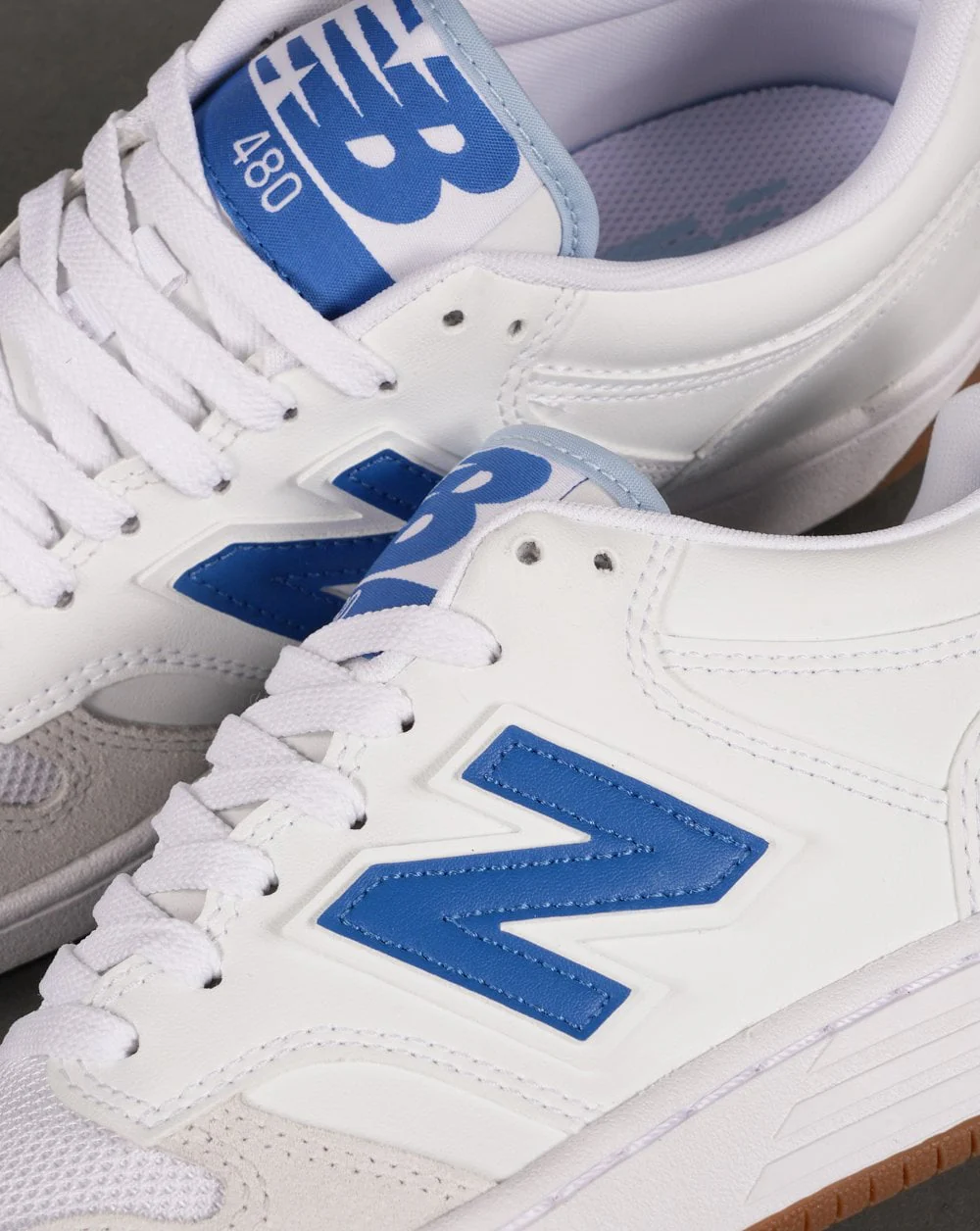 New Balance 480 Trainer White/Blue - Image 3