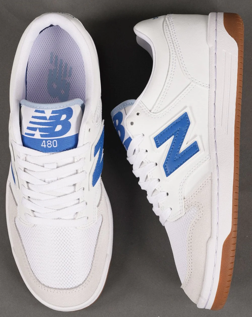 New Balance 480 Trainer White/Blue - Image 4