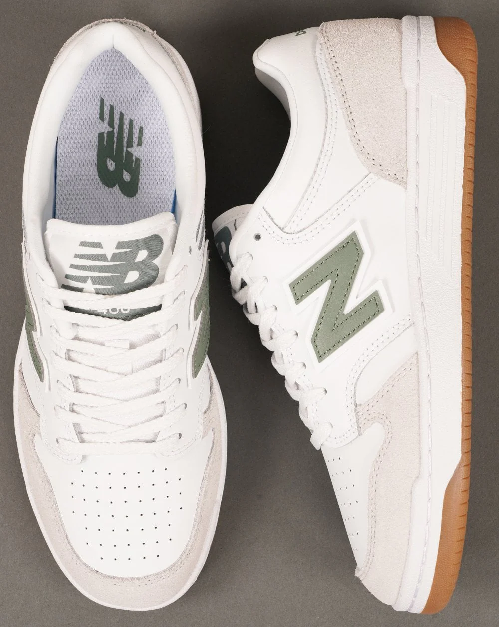 New Balance 480 Trainer White/Green - Image 4