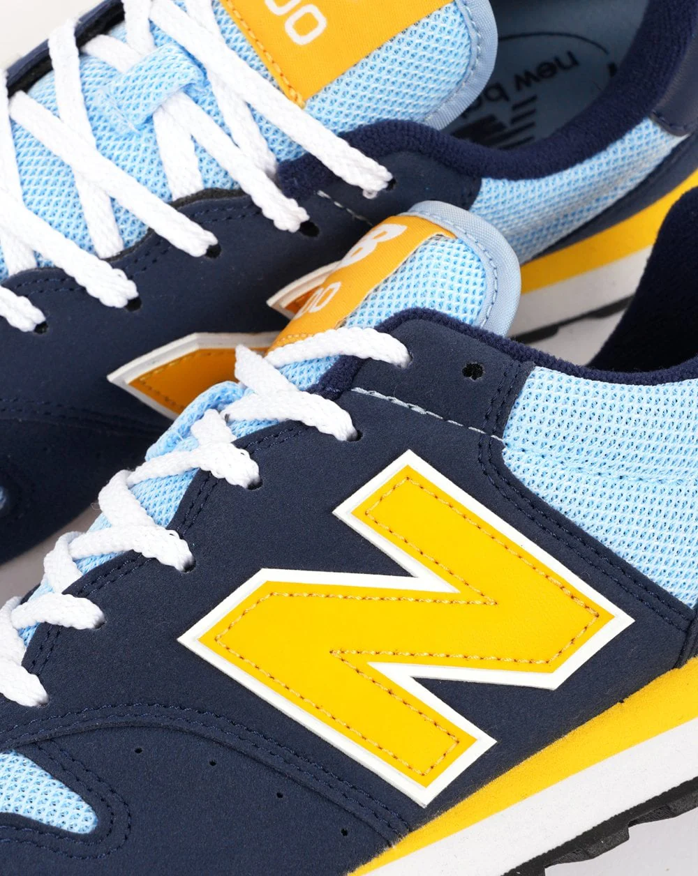 New Balance 500 Trainer Sky Navy Yellow - Image 3