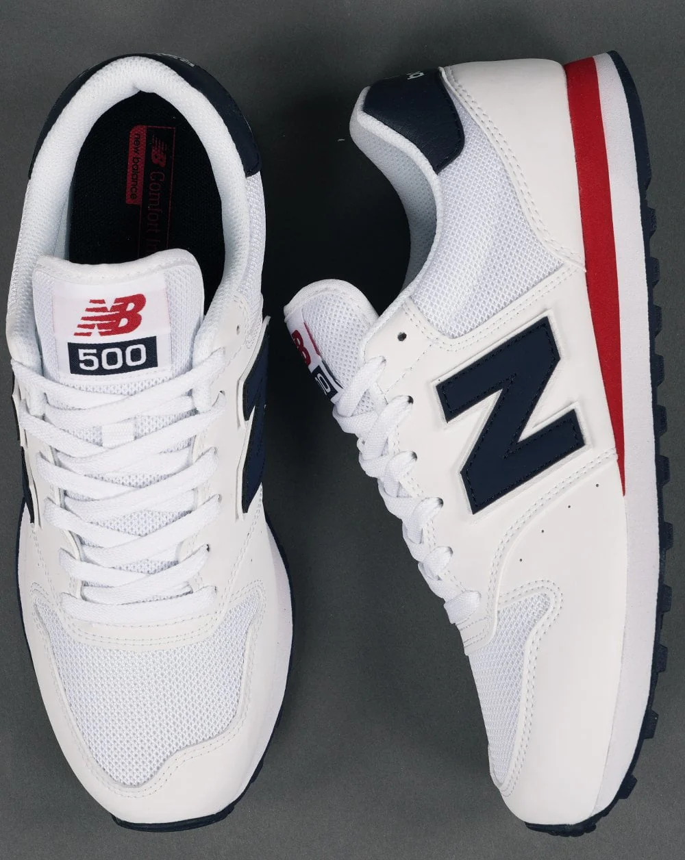 New Balance 500 Trainer White - Image 4