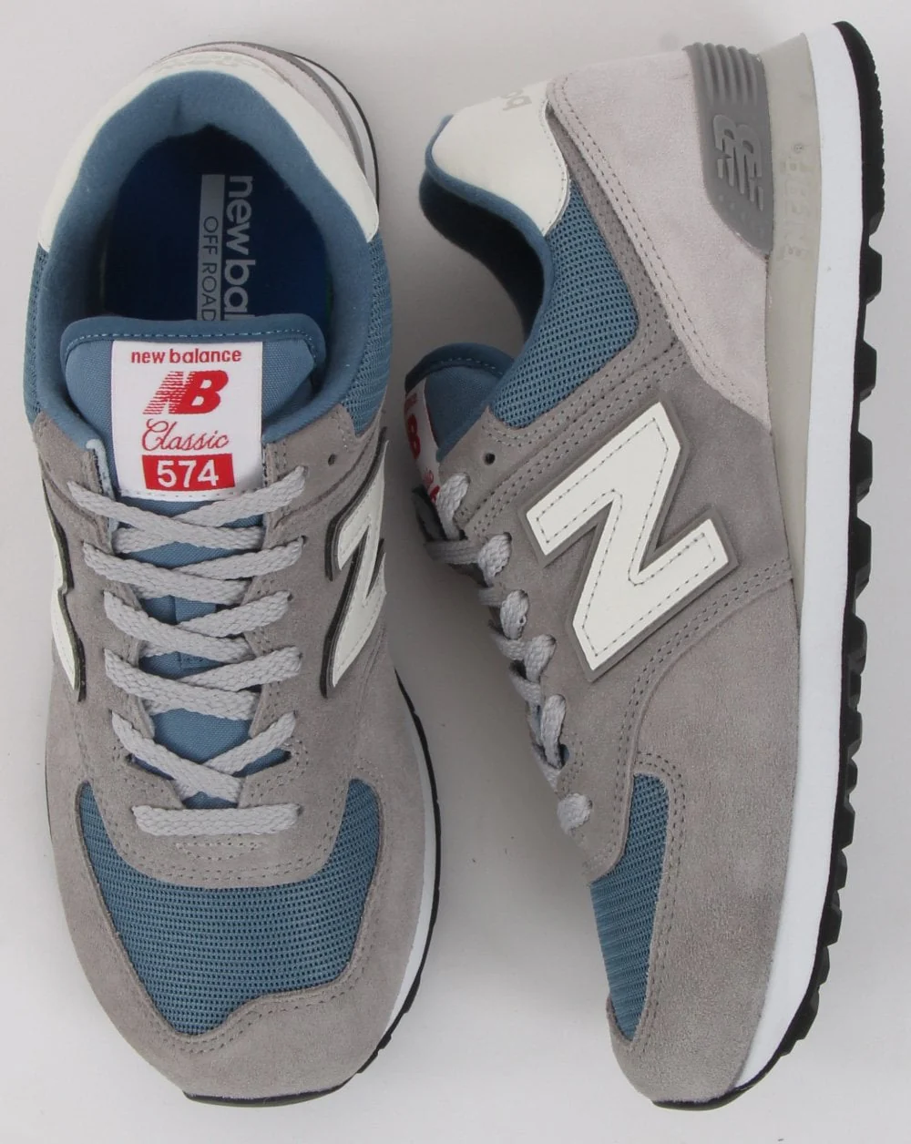 New Balance 574 Trainer Grey/Blue - Image 2