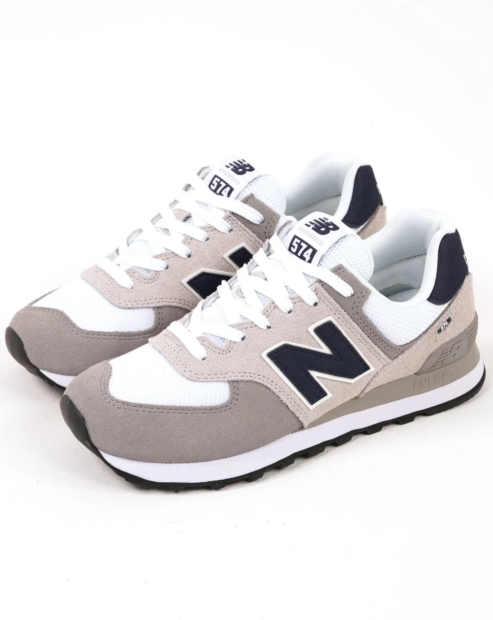 New Balance 574 Trainer Grey /White / Navy - Image 2