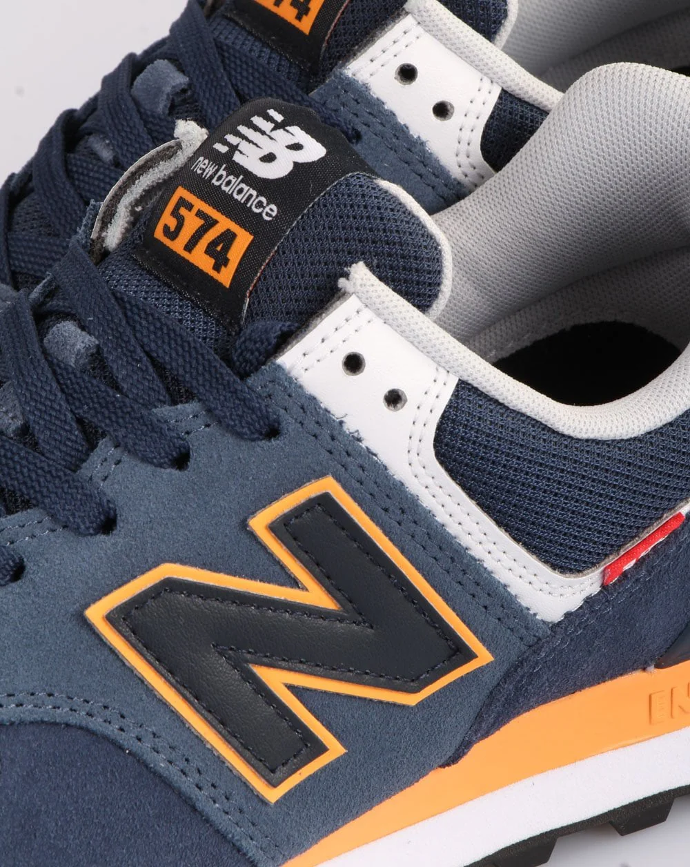 New Balance 574 Trainer Navy/Orange - Image 4