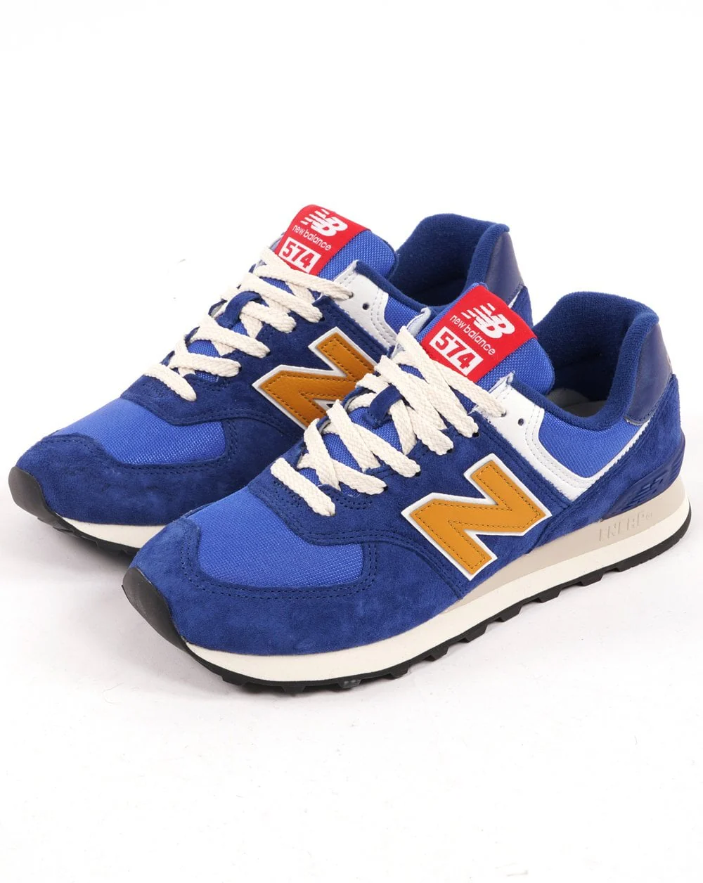 New Balance 574 Trainer Royal Blue/Yellow - Image 2