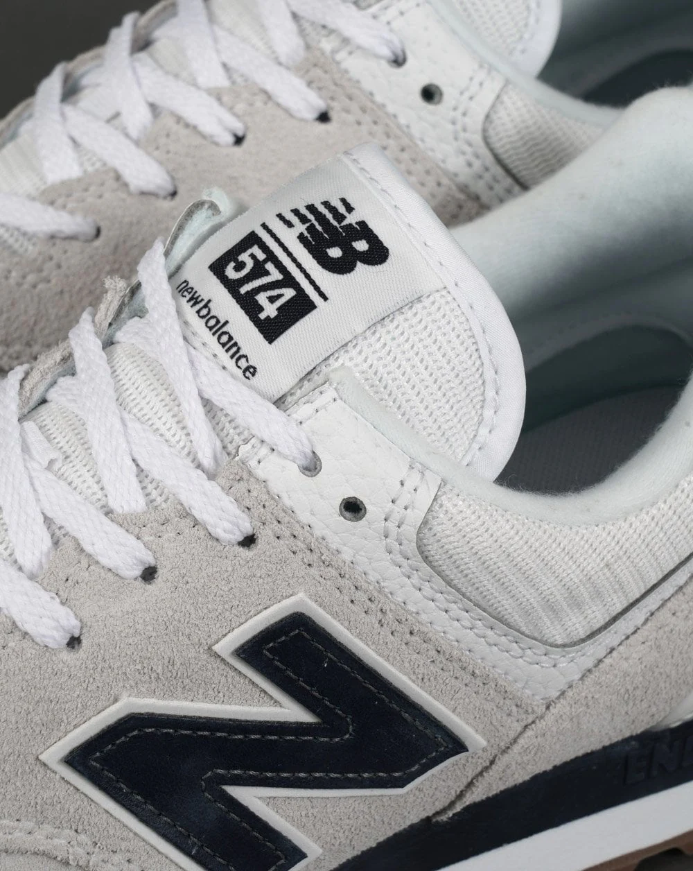New Balance 574 Trainer White/Navy - Image 4