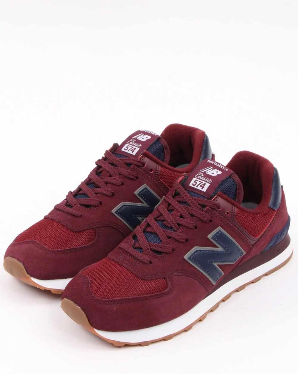 New Balance 574 Trainers Burgundy - Image 3