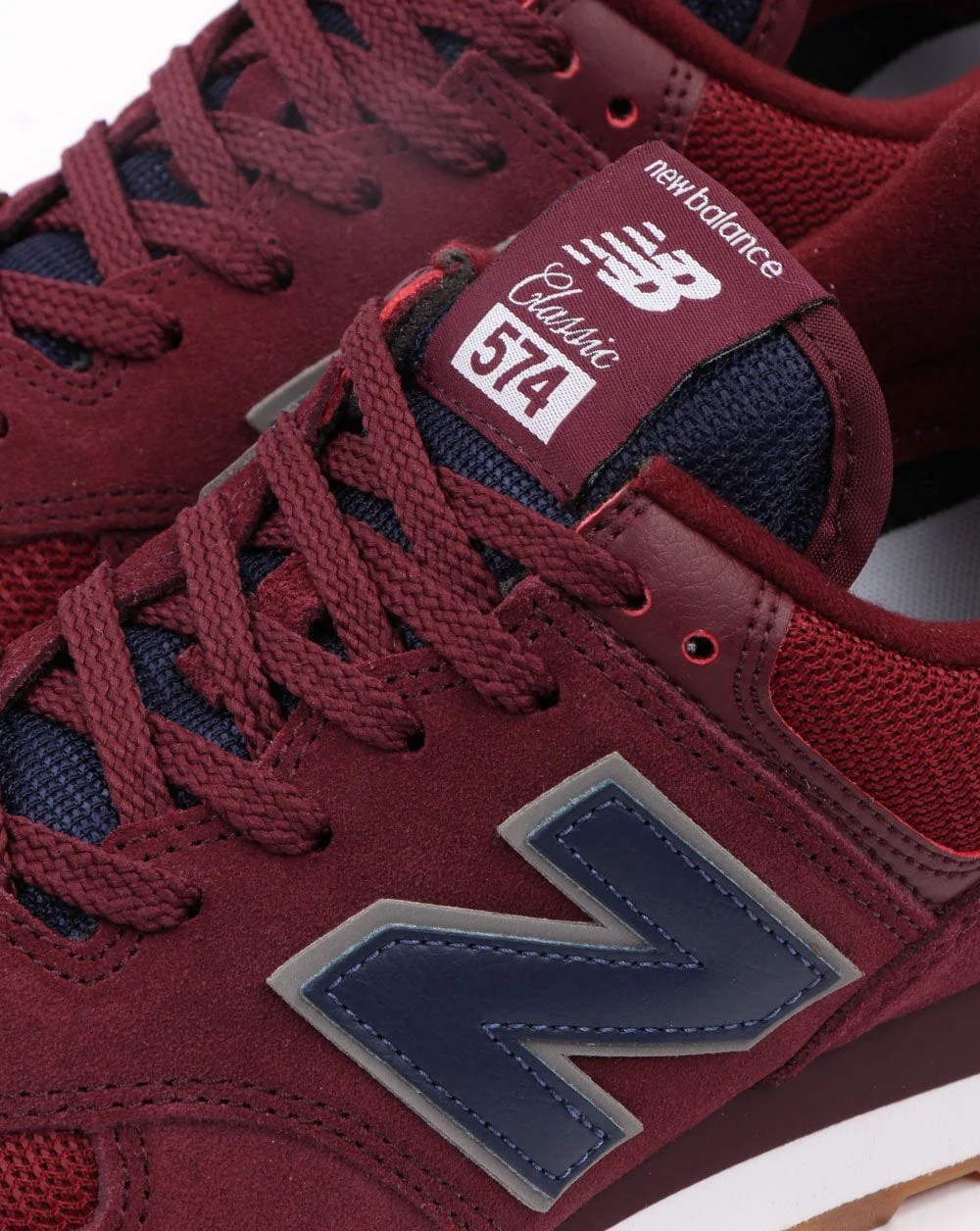 New Balance 574 Trainers Burgundy - Image 4