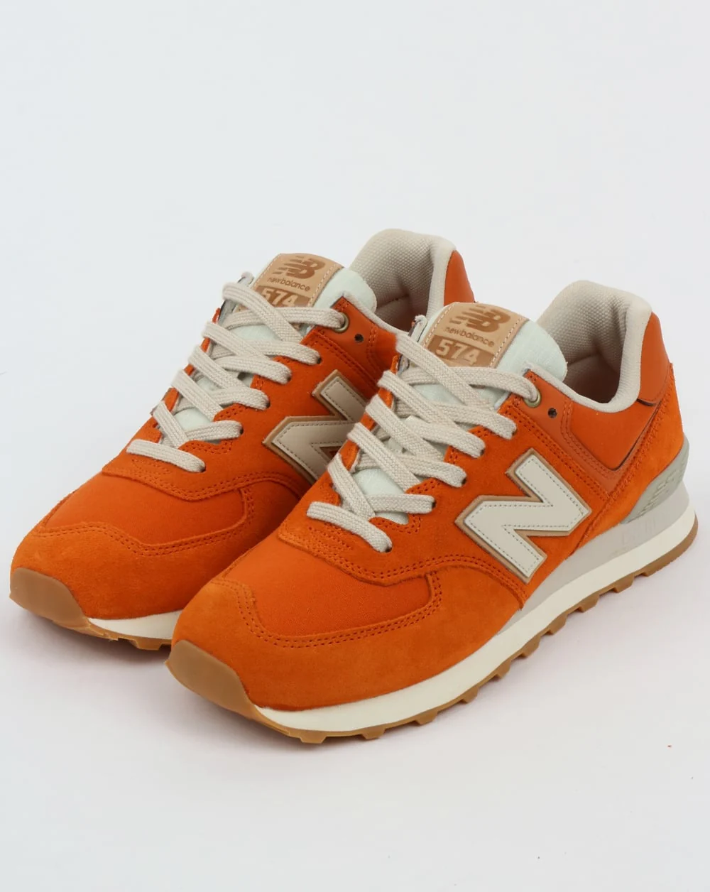 New Balance 574 Trainers Orange/Moonbeam - Image 3