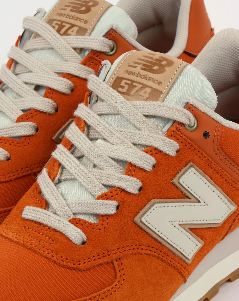 New Balance 574 Trainers Orange/Moonbeam - Image 4