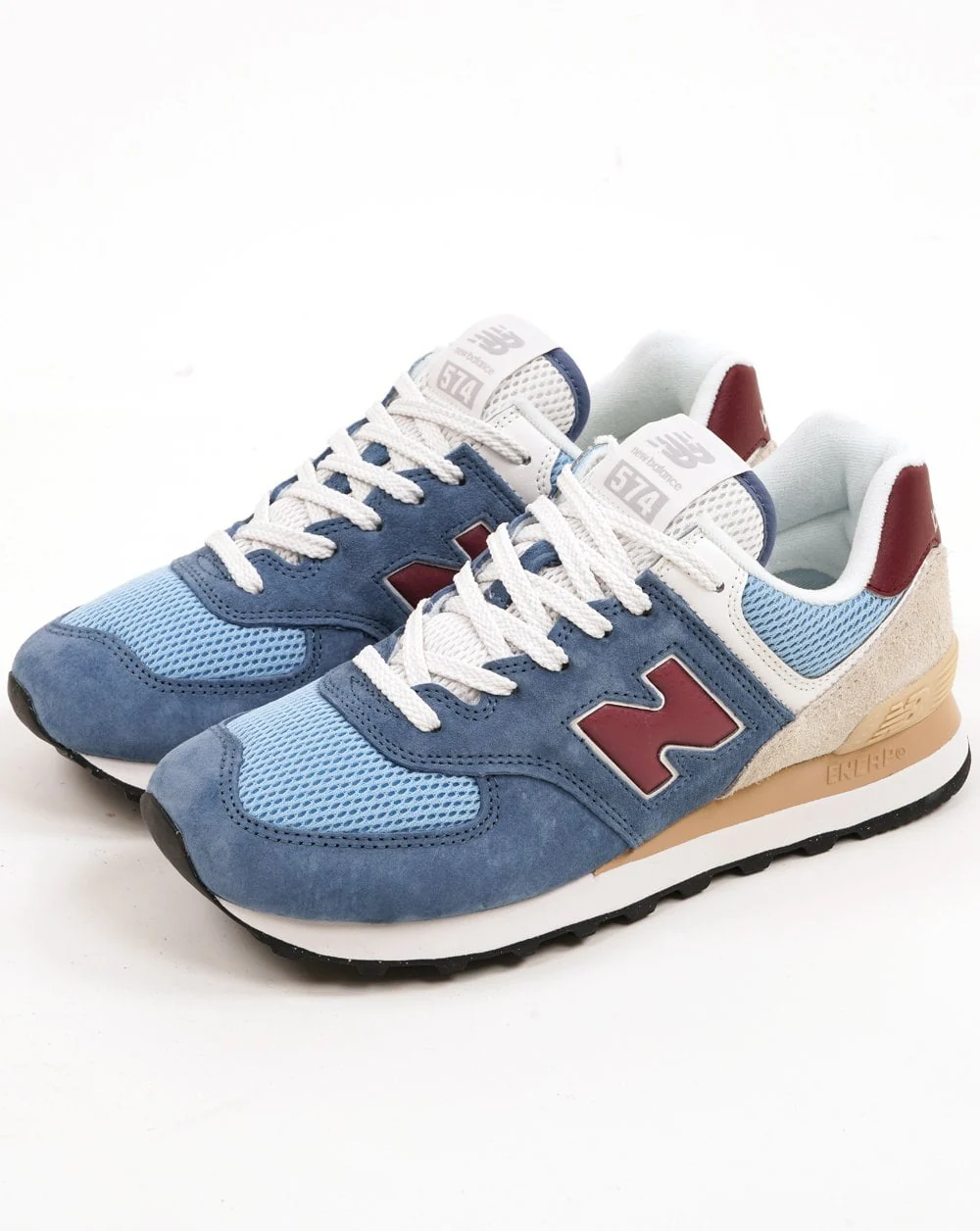 New Balance 574 Trainers Blue Burgundy - Image 2