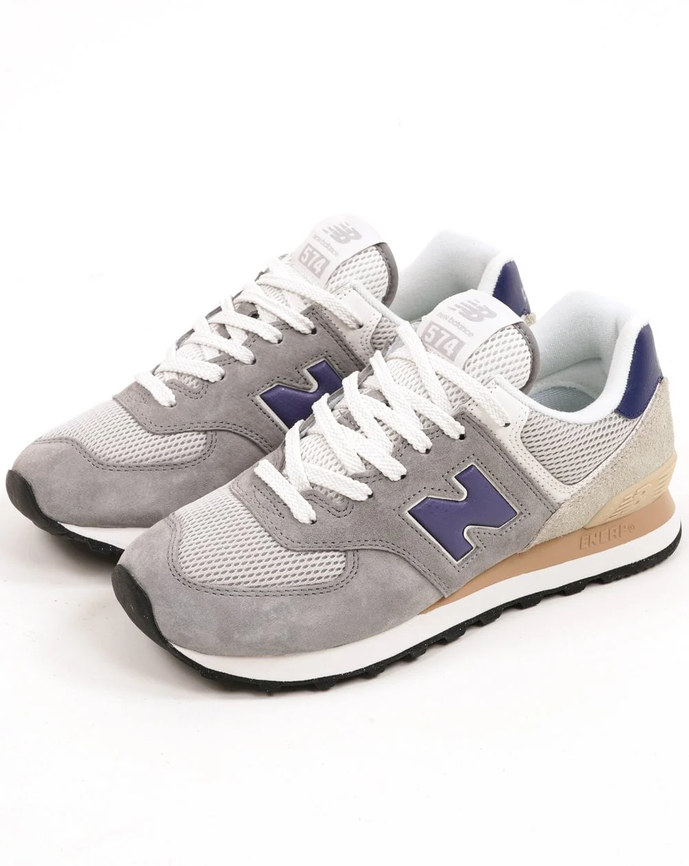 New Balance 574 Trainers Slate Grey/Purple - Image 2