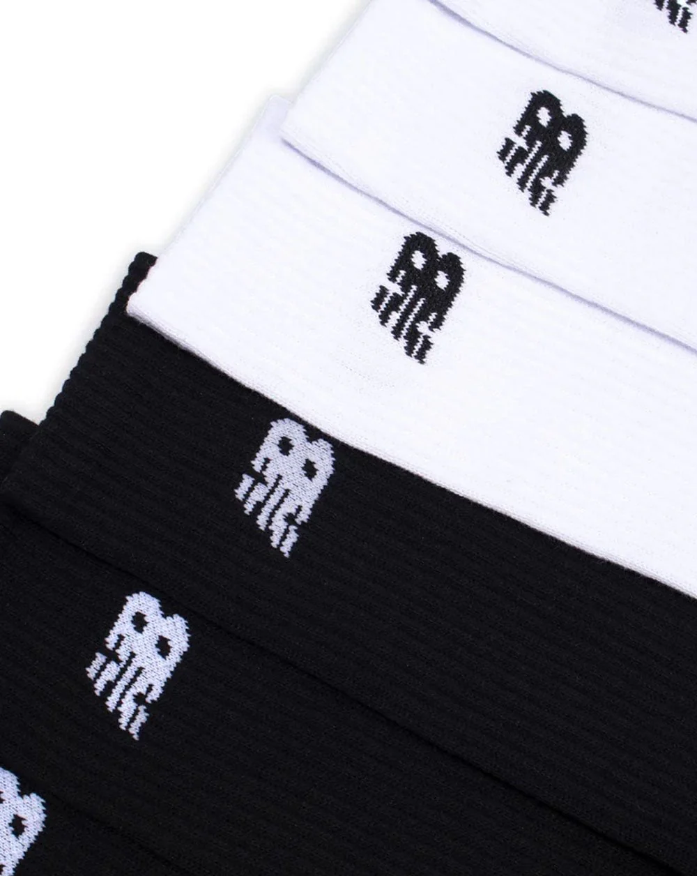 New Balance Everyday Crew Socks 6 Pack White/Black - Image 2