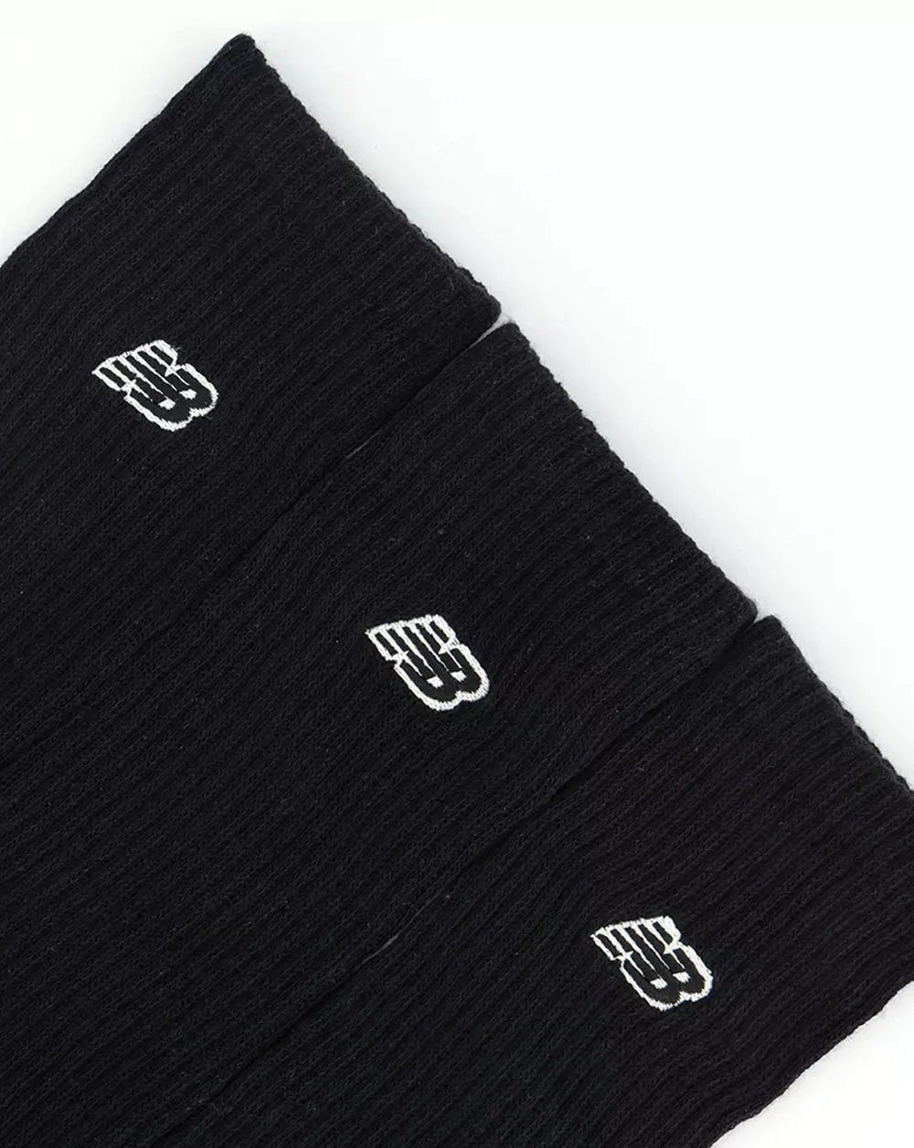 New Balance Patch Logo Sock 3 Pack Black - Image 3