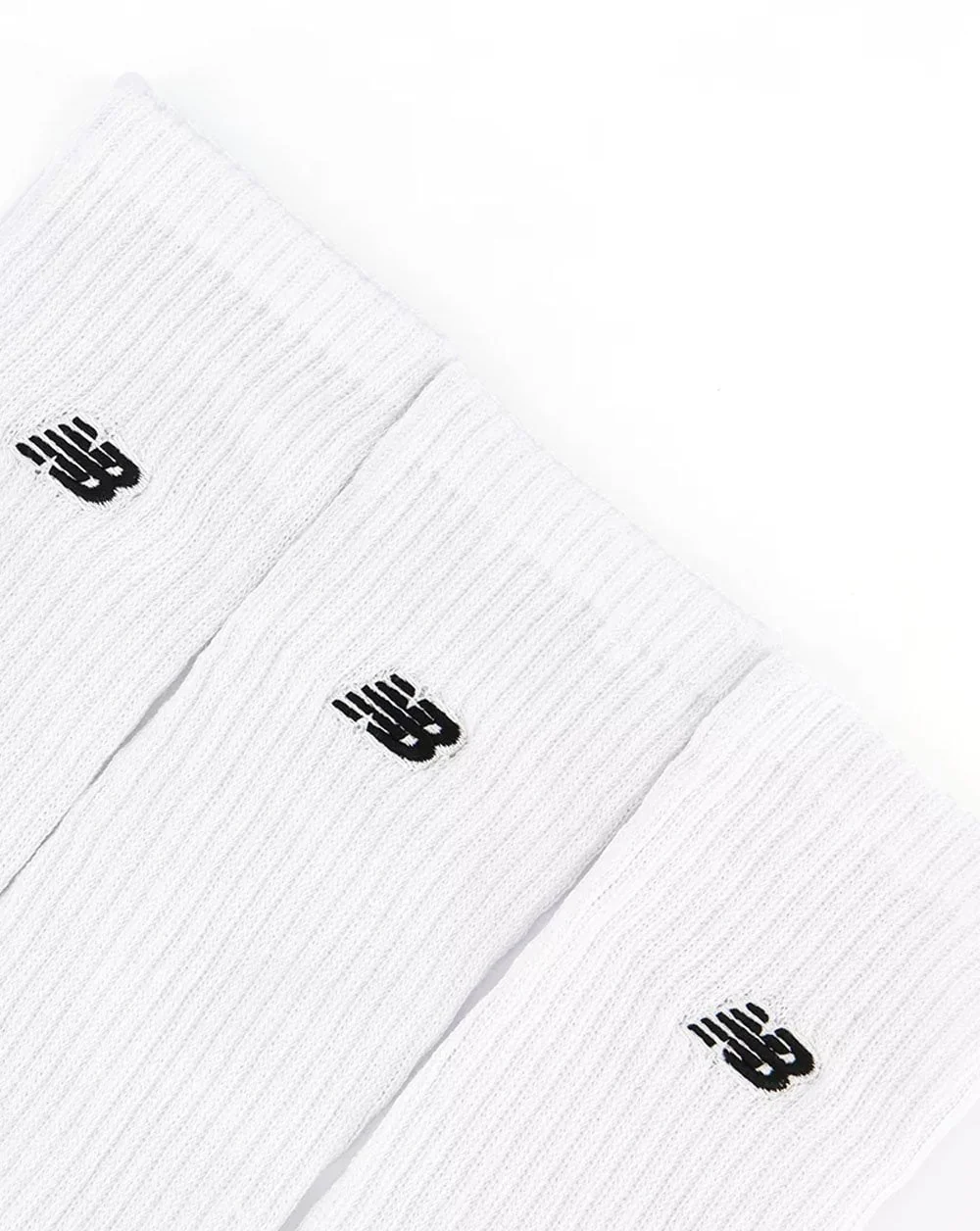 New Balance Patch Logo Sock 3 Pack White - Image 2