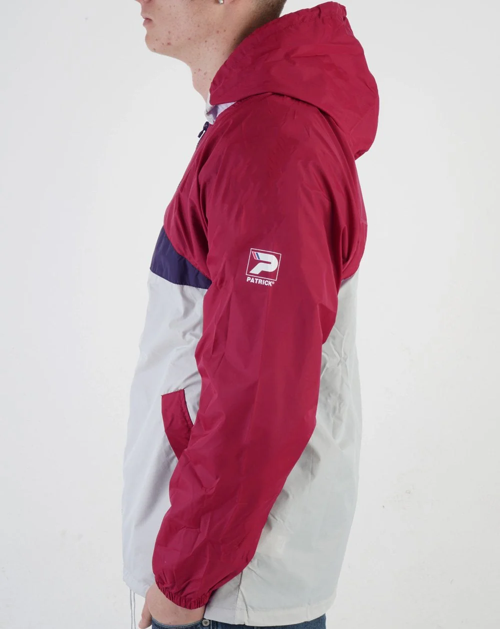 Patrick Cagoule Retro 80s OG Burgundy Grey - Image 3