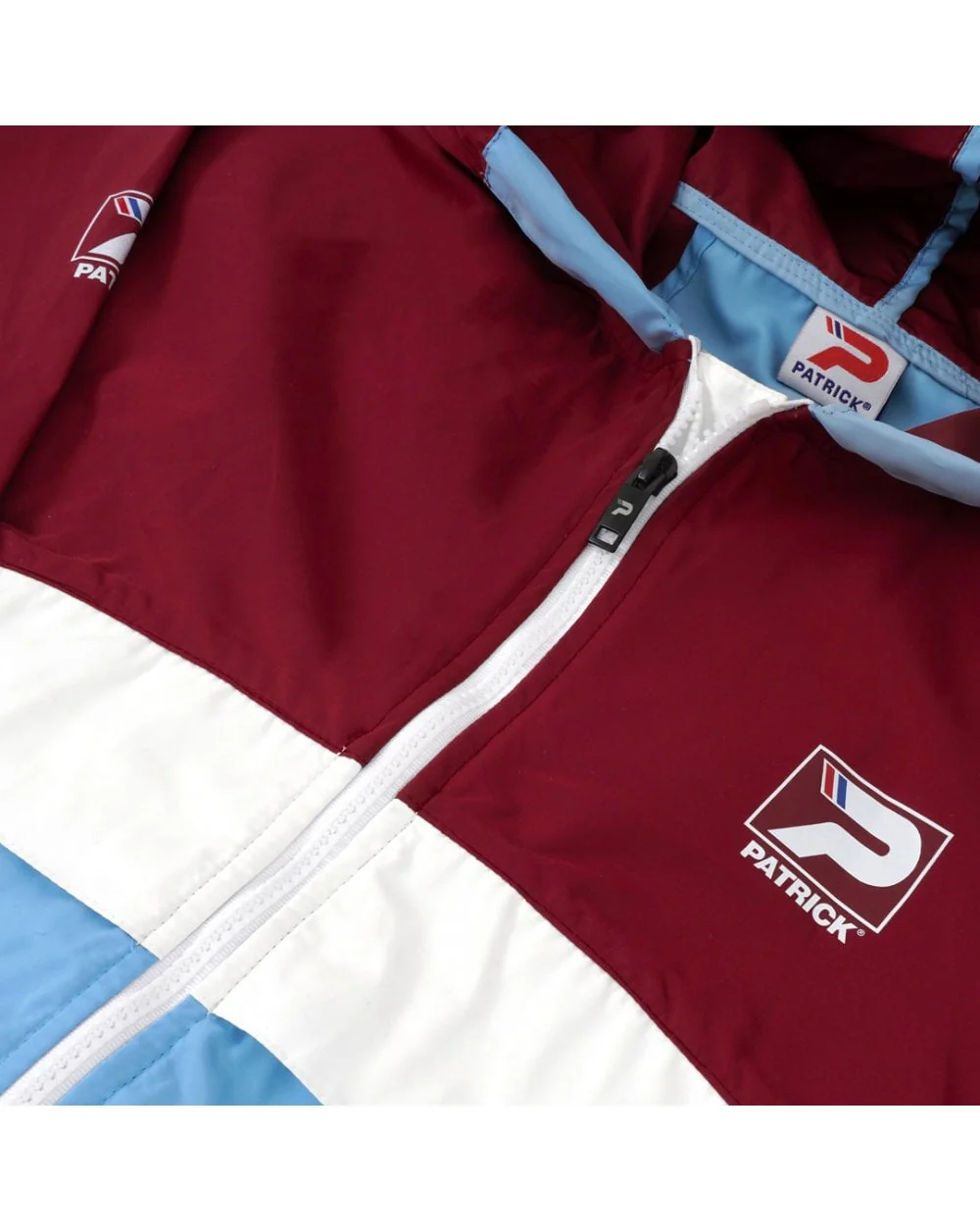Patrick Classic Cagoule Claret /White / Sky - Image 3
