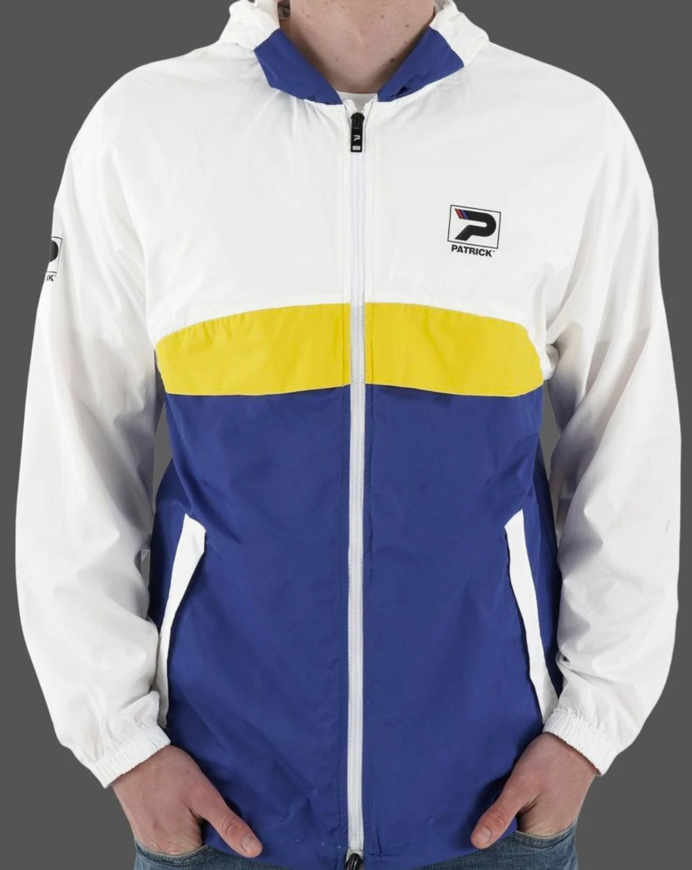 Patrick Classic Cagoule White Yellow Royal