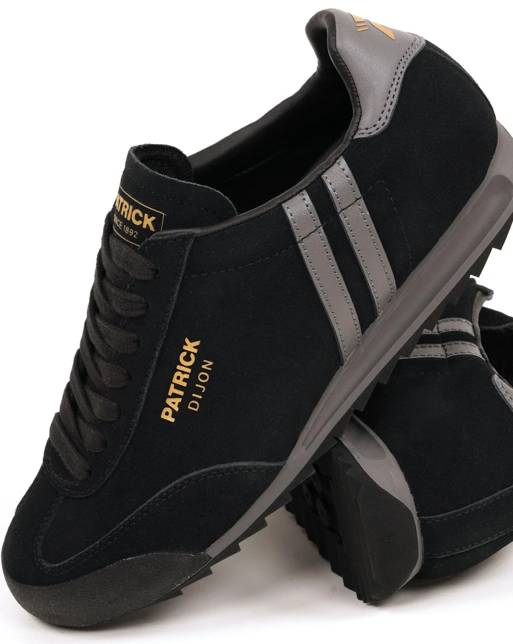 Patrick Dijon Trainers Black/Charcoal - Image 2
