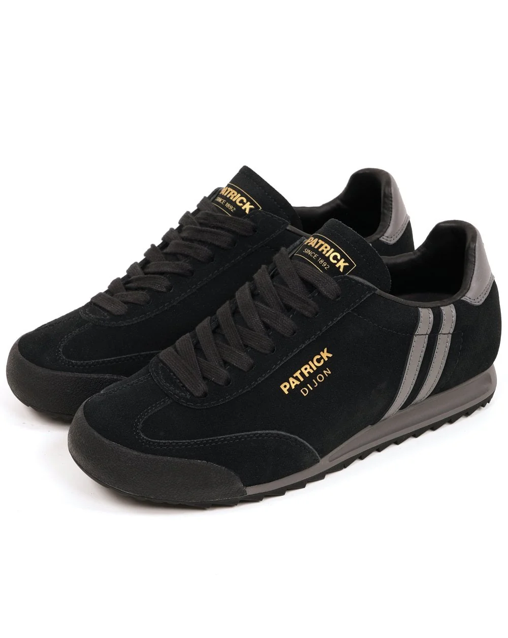 Patrick Dijon Trainers Black/Charcoal - Image 3