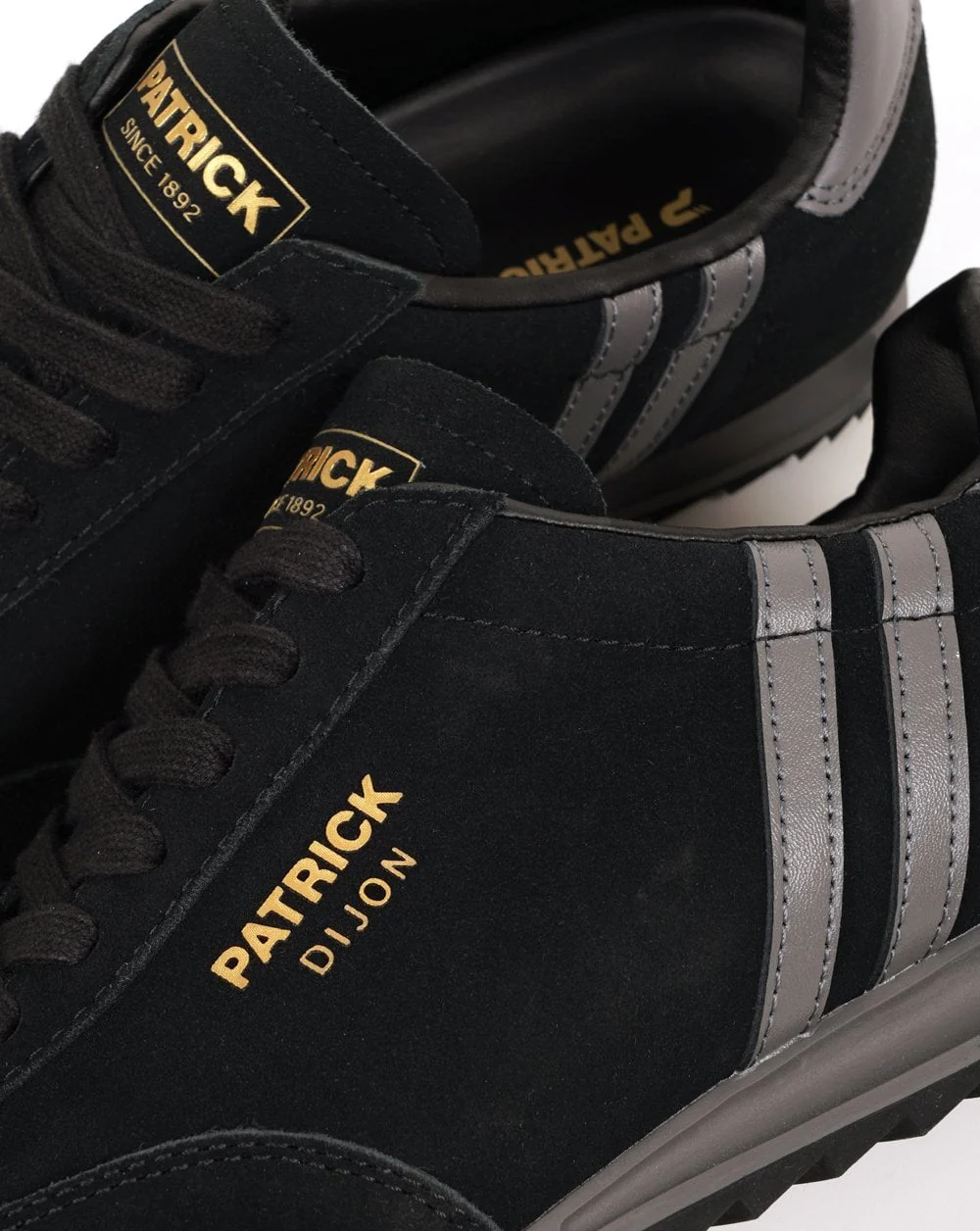 Patrick Dijon Trainers Black/Charcoal - Image 4