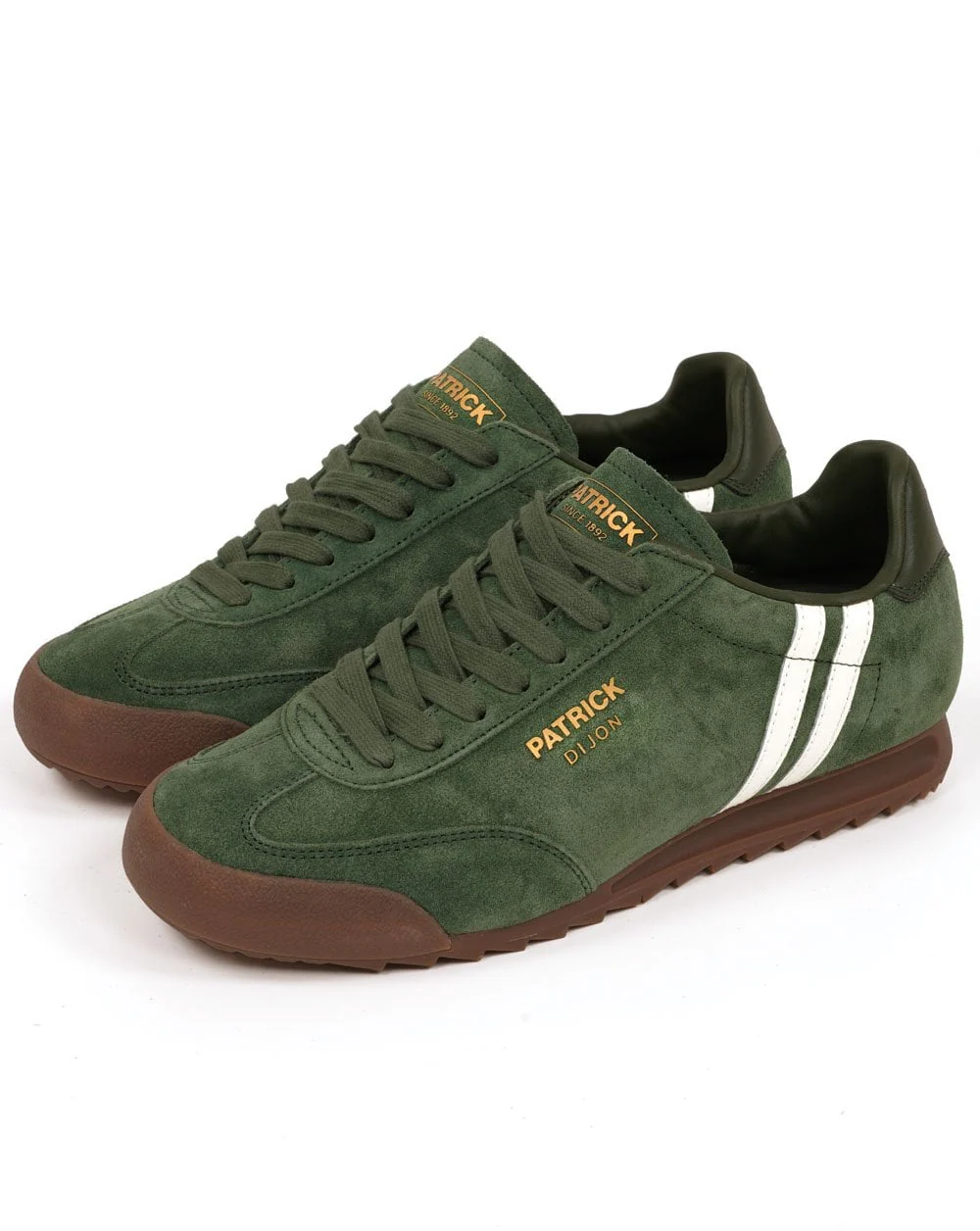 Patrick Dijon Trainers Dark Green / Off White - Image 3