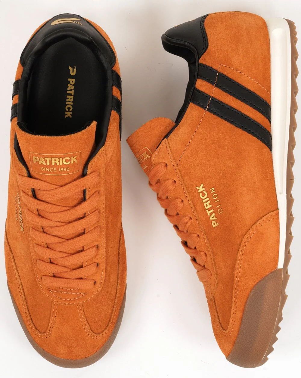 Patrick Dijon Trainers Orange/Black - Image 4