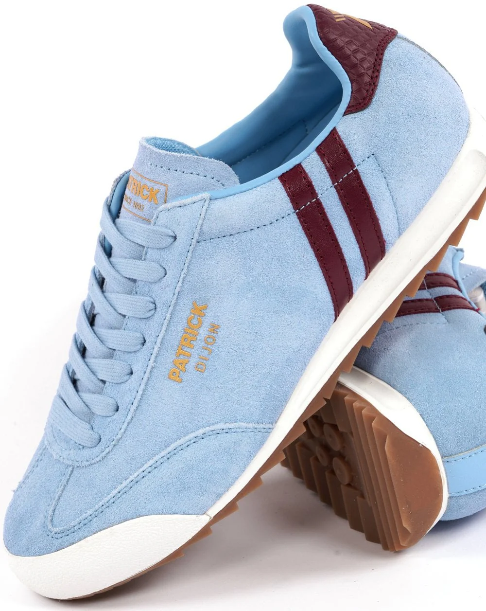 Patrick Dijon Trainers Sky Blue/Burgundy - Image 2