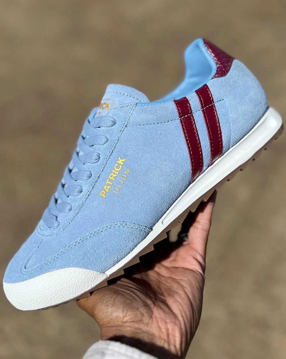 Patrick Dijon Trainers Sky Blue/Burgundy - Image 3